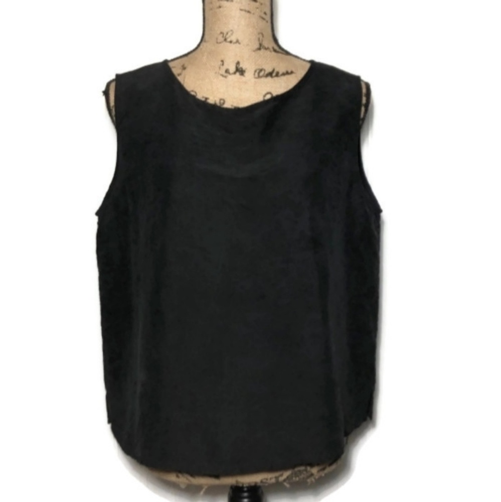 Eileen Fisher Black Sleeveless Top Size Large